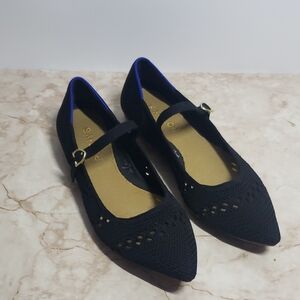 Black Mary Jane Flats